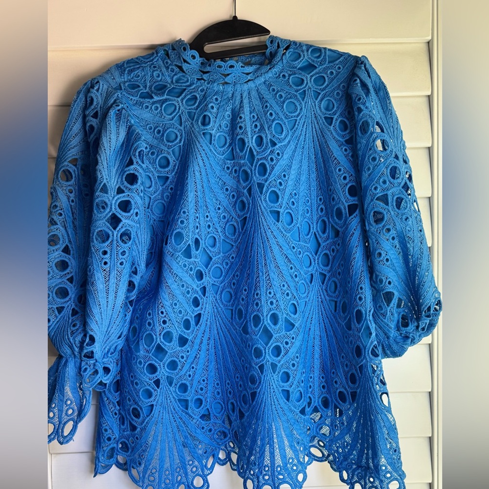 Vibrant Blue Fabric blouse